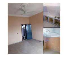 Une très vaste et spacieux chambre salon sanitaire Dallé et staffé carreaux miroir