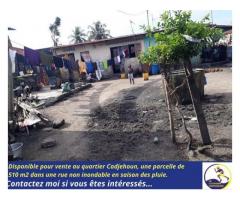 À vendre, 510 m2 À Cotonou au quartier Cadjehoun.