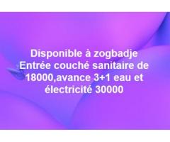 Disponible à zogbadje Entrée couché sanitaire