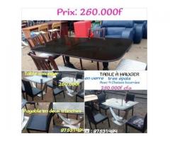 TABLE A MANGER AVEC 4 CHAISE A 260.000F (crédit possible) 260 000