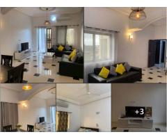 Appartements meublé de deux chambres un salon bien aéré et très lumineux