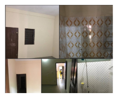 Chambre salon sanitaire bien propre et vaste dallé à Calavi kpota